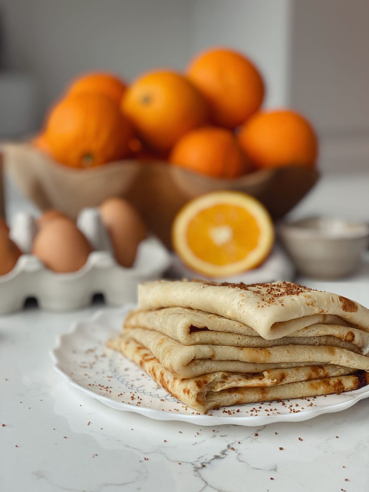 Crêpes au jus d’ orange